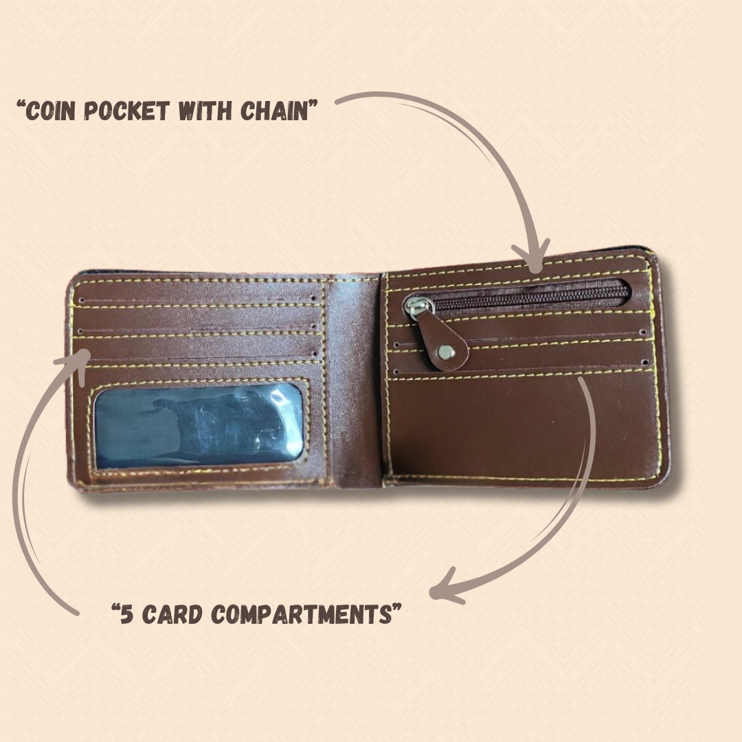 Personalized Couple's Combo : Chained Sling Bag & Men's Wallet