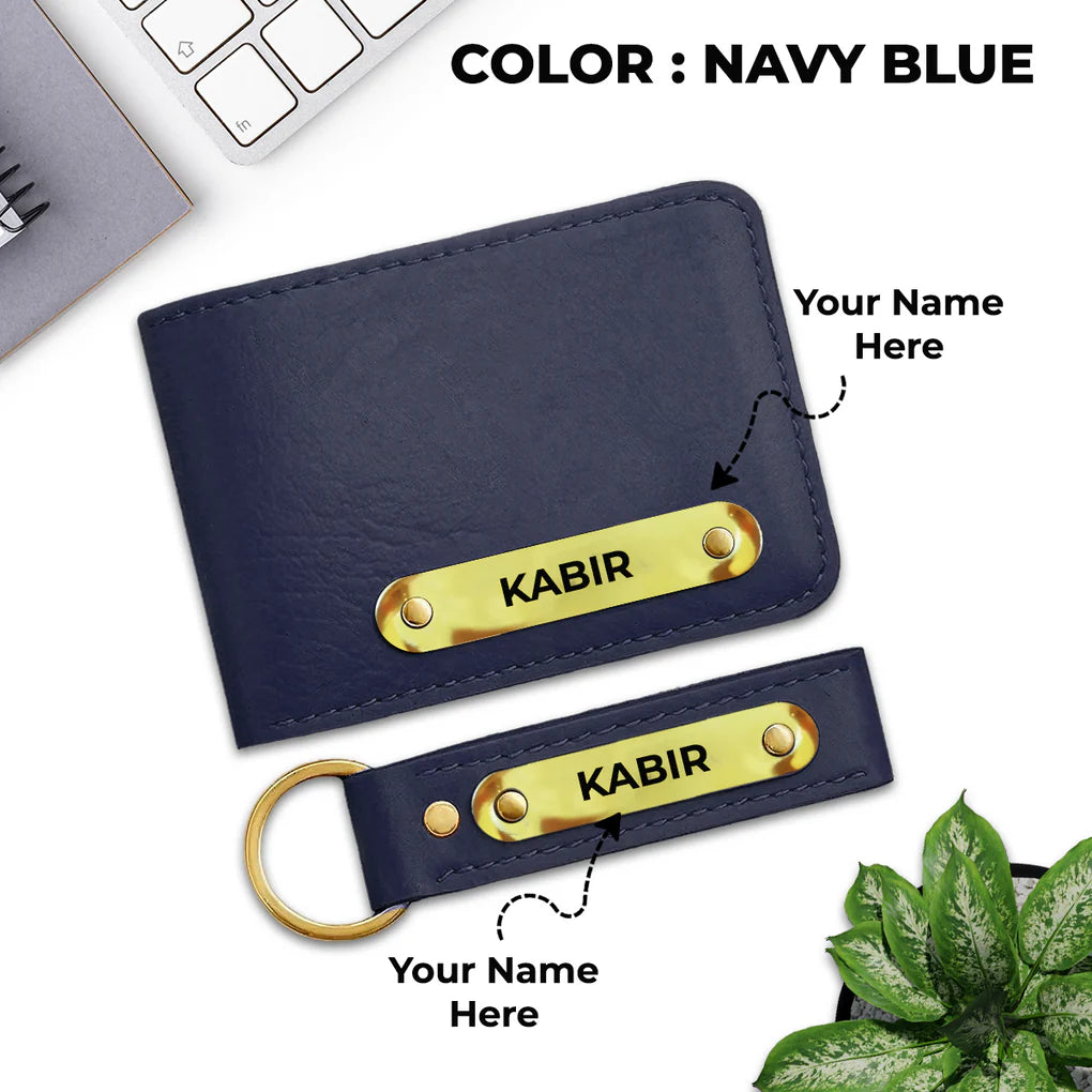 Personalised Name wallet and keychain combo