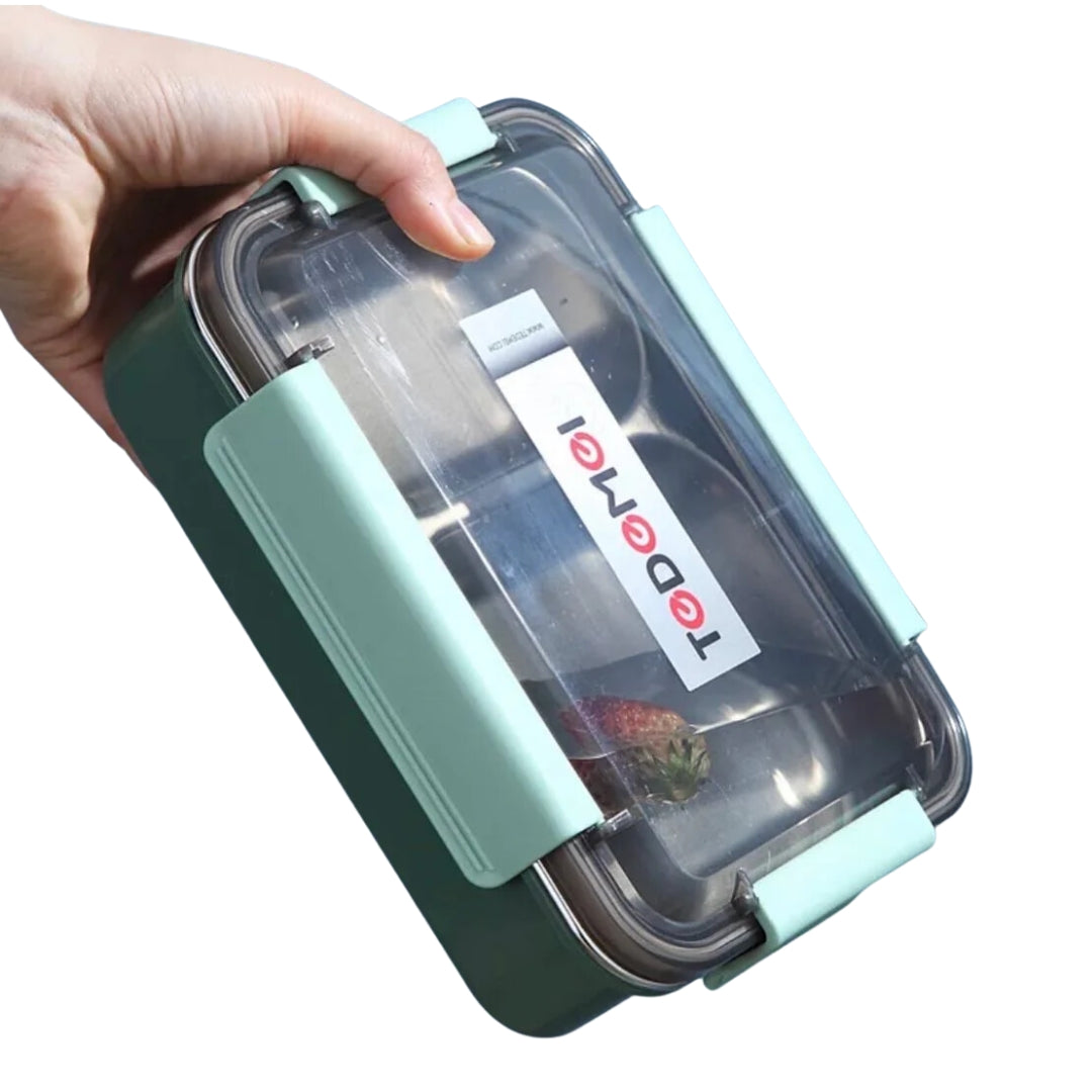 2 Compartment Tedemei Stainless Steel Lunch Box (100% Leak Proof)