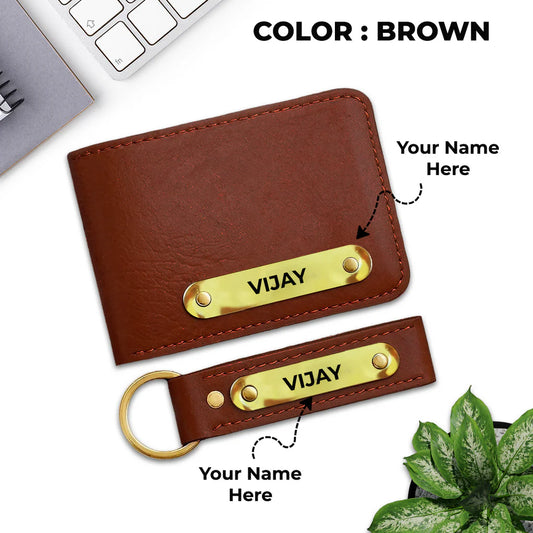Personalised Name wallet and keychain combo